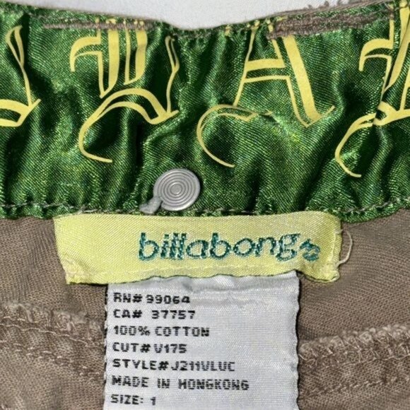 Billabong Brown Button-Fly Womens Shorts Size 1 - Picture 2 of 8